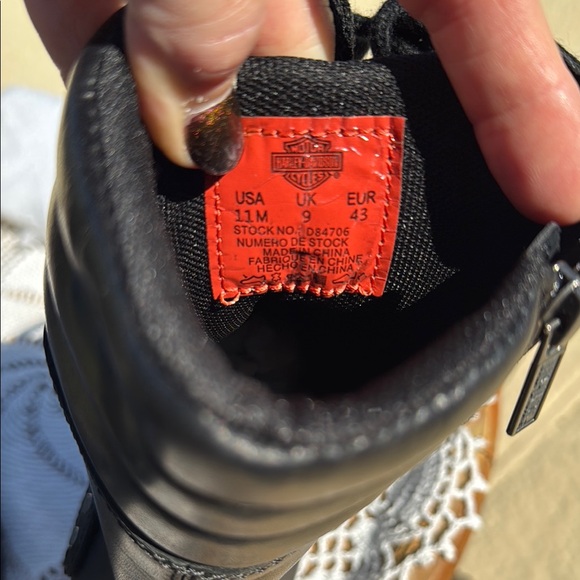 Harley-Davidson Tagen 6” Lace Harness Women's Black Leather Boots - Picture 3 of 7